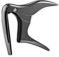 Ortega Guitars Kapodaster Musikinstrument Zubehör - Flach - Für Gitarre, Ukulele, Banjo - Aluminium-Legierung, Schwarz Verchromt (OCAPO-BCR)