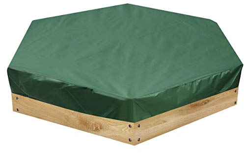 Sandkastenplane Abdeckung für sechseckig Sandkasten Abdeckplane Sandkastenabdeckung Plane 180 * 150cm