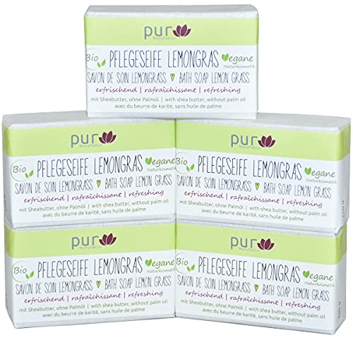 5er-Pack Pflegeseife verschiedene Düfte mit 5 Stück à 100 g (Zitronengras)