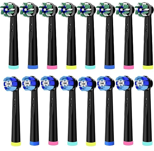 16 Stück Aufsteckbürsten Kompatibel mit Oral B Elektrische Zahnbürste, 8pcs Precision Clean, 8pcs Cross Clean, Große Packung für die Familie
