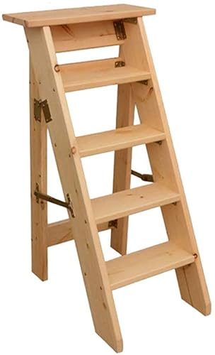 Holzleiter, einseitige Haushaltsleiter, Küchen-Schlafzimmer-Leiter, Blumenständer, Bücherregal, Klappleiter, Haushaltsleiter