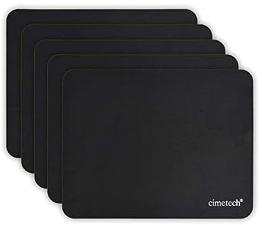 cimetech Tapis de Souris Bureau Tapis Souris Mousepad 23 x 18 cm Ultra Mince améliore la Vitesse et la précision, Base en Caoutchouc Antidérapante, Texturée Résistant à Usure Lavable, Lot de 5