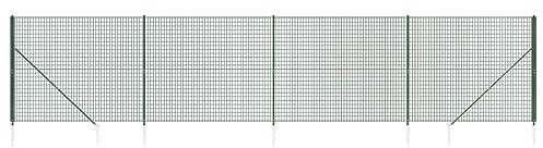 vidaXL Stängsel med markspett grön 2x10 m