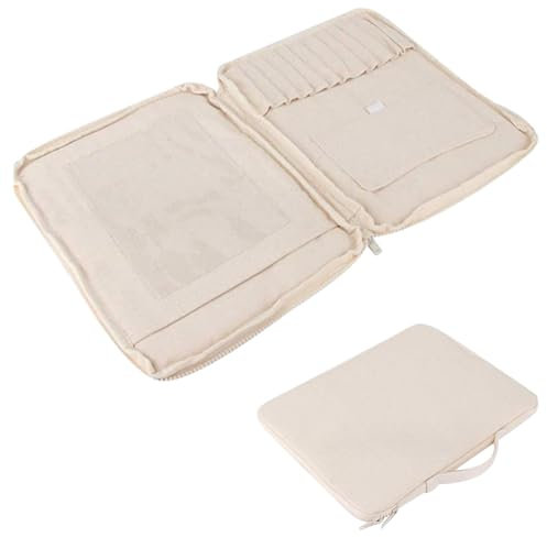 Qurygin Crayon Storage Box, Large Capacity Pencil Case Organizer, Canvas Makeup Bags Storage Pouches Travel Organizer Pencil Case Bag Zipper Pouch