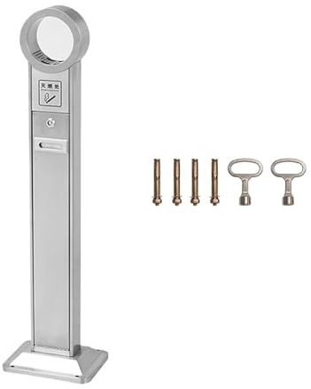 BOOZXCV Cendrier extérieur sur Pied en Acier Inoxydable avec Seau intérieur Amovible - Durable, résistant aux intempéries et Facile à Nettoyer, idéal pour Un Usage Commercial (K)