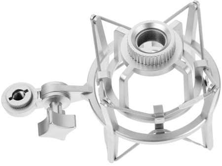 VICASKY Sturdy Microphone Shock Mount for Condenser Mic Adjustable Recording Holder Clamp Shockproof Design for Clear Sound Essential Wired Microphone Stand Adapter