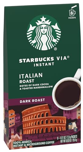 VIA Ready Brew Coffee, 3/25 oz, Italian Roast, 8/Box, Sold as 1 Box