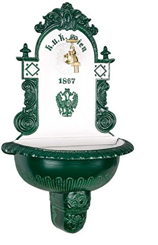 Waschbecken Brunnen Wandbrunnen 72cm Alu Garten im antik Stil Österreich Wien