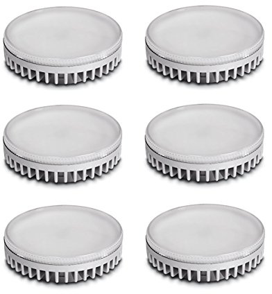masonanic 6 paquetes blanco cálido 3000 K 9 W GX53 LED bombilla CFL GX53 Disc bombilla LED para sustituir bajo armario de cocina, armario, armario, vitrina de iluminación