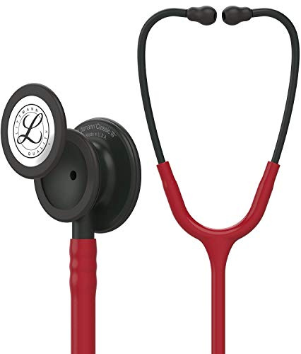 Stetoscopio per il monitoraggio 3M™ Littmann® Classic III™ con incisione laser (Amaranto - Nero Opaco 5868)