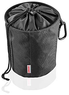 Leifheit Wäscheklammerbeutel mit Haken zum aufhängen, für bis zu 100 Wäscheklammern, schmutzsicherer Klammerbeutel für frische Wäsche, Klammerkorb aus engmaschigen Stoff, peg Bag, schwarz