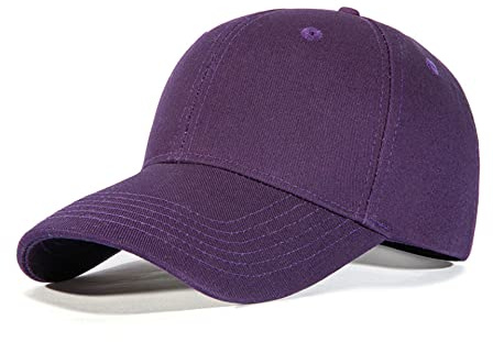 Bakicey Baseball Cap Unisex Outdoor Sonnenhut - Baumwolle Mütze für Erwachsene, Casual Hip Hop Baseboard Kappe Verstellbar für Damen und Herren (Lila)