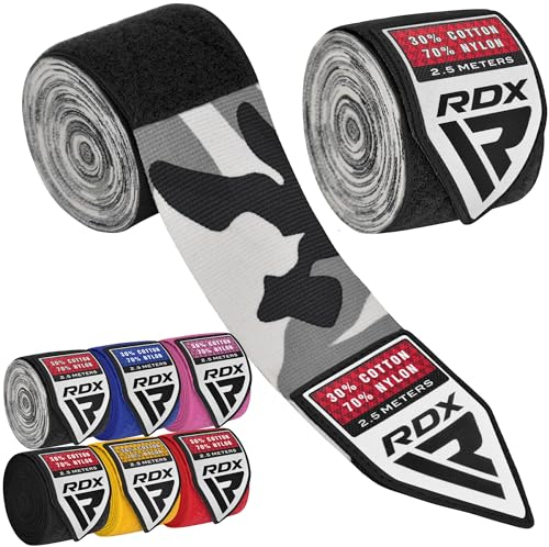 RDX Boxbandagen Kinder 2.5M, Innenhandschuhe Boxen Elastisch Handbandagen Mit Daumenschlaufe für MMA Muay Thai Kickboxen Thaiboxen Boxsack Punchingbälle Sparring Training Boxbandage, Boxing Hand Wraps