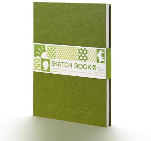 Arrtx Skizzenbuch, A4 (29,7 x 21,0 cm), 60 Blatt/120 Seiten, 180 g/m²/40,8 kg, Hardcover-Skizzenbuch, langlebiges säurefreies Zeichenpapier für Tinte, Stift, Graphit und Buntstift