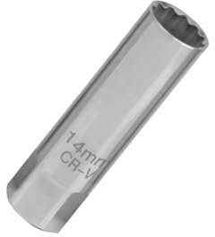 JNNJ Zündkerzenschlüssel, Zündkerzensteckschlüssel 12-Punkt dünnwandig, Zündkerzenschlüssel-Entferner-Installer-Werkzeugsatz, Für Die Meisten Fahrzeuge(14mm)