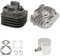AUROLYNNE Kit Cilindro Gruppo 70cc Minarelli Orizzontale Per Scooter Booster Amico KT00087