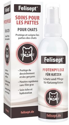Felisept Soins Pour Les Pattes pour chats 75g-Soin des pattes chat - Baume pour les pattes chat-Protège contre le dessèchement et les gerçures-Pénètre rapidement, sans film gras