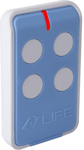 LIFE MAXI 4 Fernbedienung – 4-Kanal Handsender | 433,92 MHz Funksteuerung | Rolling-Code Verschlüsselung | Reichweite bis 200 m | Langlebig mit 12 V Batterie | Modernes, kompaktes Design
