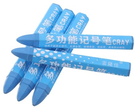 Luxshiny Rotulador Para Marcar Neumáticos 5 Piezas Crayón Azul Resistencia Temporal Herramienta Para Inspección Mantenimiento Automotriz Profesionales y Uso Industrial