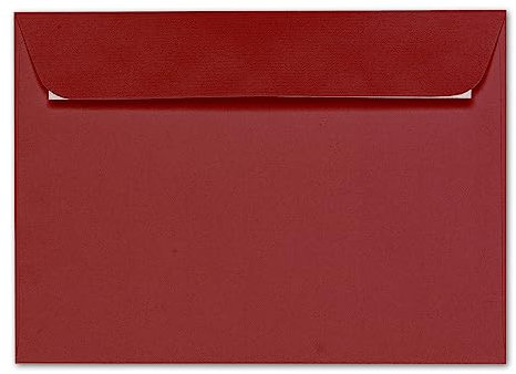 ARTOZ 50x Briefumschläge DIN C5 Rot (Weinrot) - 229 x 162 mm Kuvert ohne Fenster - Umschläge selbstklebend haftklebend - Serie Artoz 1001