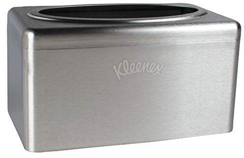 Kleenex Stainless Steel Countertop Box Towel Cover (09924), for Kleenex POP-UP Box Hand Towels, 2 per Case