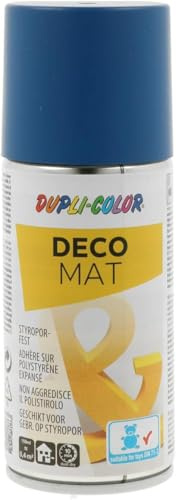 DUPLI-COLOR DECO MAT RAL 5010 enzianblau matt 150 ml, dekorativer Bastellack, schnelltrocknend, vielseitig einsetzbar, hohe Deckkraft, Styroporfest
