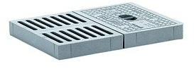 Upmann Kunststoffrost 180x250 mm, grau für Rückstau-Kellerablauf 1577