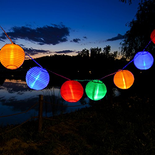Uping® Led Lichterkette 20er Batterienbetriebene Lampions Laterne für Party, Garten, Weihnachten, Halloween, Hochzeit, Beleuchtung Deko usw. 5,8 Meter mit 8 Modi [Energieklasse A+++]