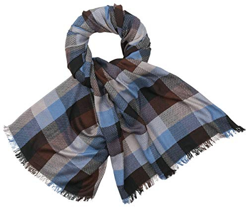 LINDENMANN Schal Herren blau Herren-Schal dünn 100% Viskose