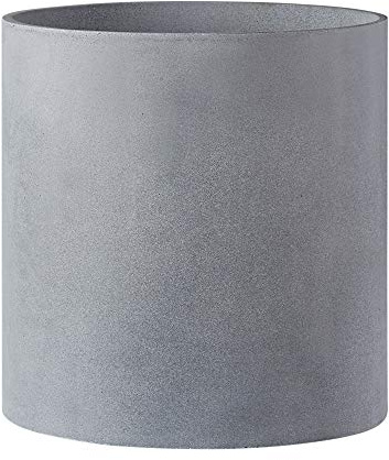 FaithLand Blumentopf, Pflanzkübel, Pflanztopf, 25,4 cm, passt perfekt auf moderne Pflanzenständer aus der Mitte des Jahrhunderts, Drainage-Stöpsel und Drainagesieb, grauer Übertopf