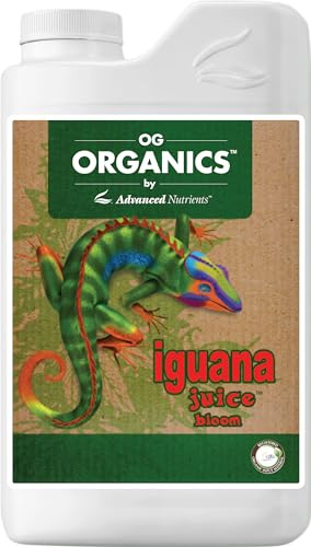 Advanced Nutrients True Organics Iguana Juice Bloom, Fertilizzante Organico Base, Certificato OIM, Formula Monocomponente, 1 Litro