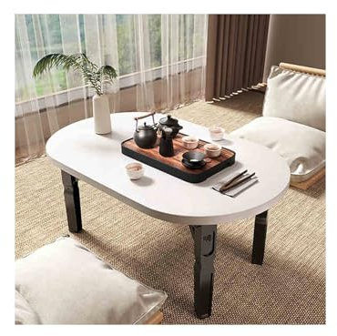 HUFIREHU Skrivbord På SäNg SäNgbricka FöR Att äTa Frukost Serveringsbricka FöR BäRbar Dator HopfäLlbart SäNgbord FöR Laptop Frukostbricka Med Vikbara Ben Laptopbord FöR SäNgen(White/Black Legs,80cm/31
