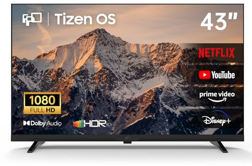 FPD Smart TV de 43 Pulgadas, Televisor Full HD 1080p con Tizen OS, Compatible con Samsung TV Plus, Dolby Audio, HDR 10, SmartThings, Miracast, Gaming Hub, Voice Control, Pantalla Plana (ET43-P1, 2026)