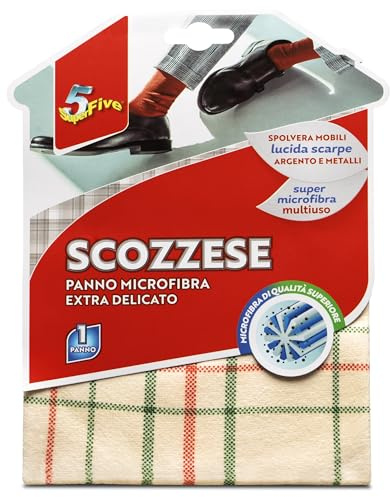 SUPERFIVE, Scozzese, Panno Multiuso Morbidissimo per Superfici Delicate e Mobili (1)