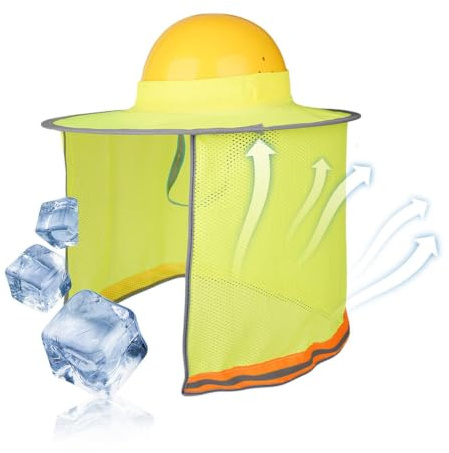 Visera Solar para Casco De Seguridad Tiras Reflectantes Malla Alta
