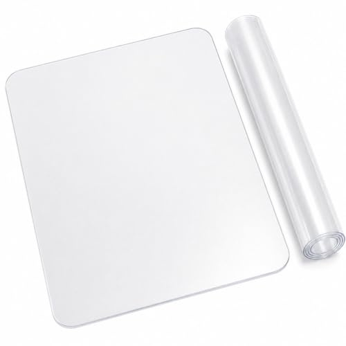Protector de Suelo para Silla con Ruedas – Alfombra con Textura Antiarrayado 80 x 120 cm, Tapete de PVC para Silla de Oficina, Parquet, Escritorio o Gaming,1.5mm Grosor,Transparente con Textura