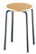 Lotz Stapel-Hocker Modell 3258 - Sitzhöhe 58 cm, Gestell schwarz, Sitz Buche, von Lotz