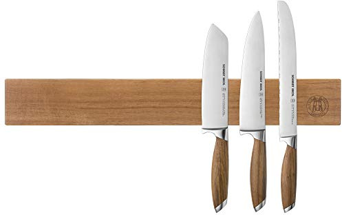 Schmidt Brothers - Acacia 24 Knife Magnetic Strip Wall Bar, Universal Magnetic Knife Holder for Wall and Cutlery Storage Up to 12-16 Knives