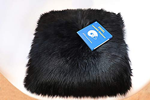 Reissner Lammfelle | NADI-30-SCH | Echtes Schaffell | hochwollig | quadratisch | 30x30cm schwarz