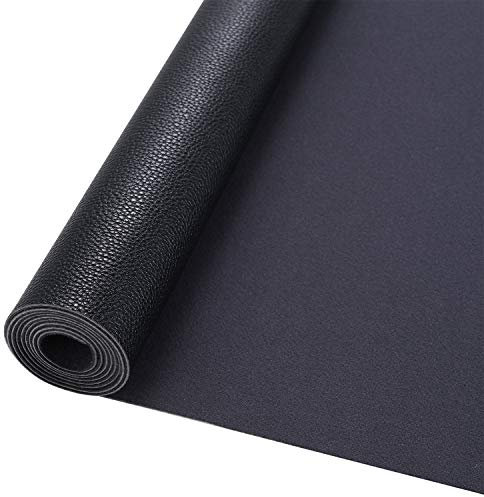 AOUXSEEM 11.8 x 52 (30cm x 132cm) Klassische schwarze Kunstlederrolle für Schleifen Ohrringe Handtasche Geldbörse Nähen Basteln, Polsterreparatur Dekorieren Ledersessel Sofa