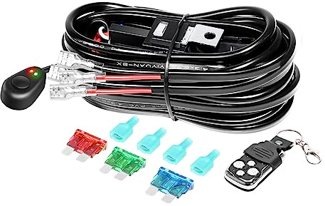RIGIDON 12V LED-ljusramp med blixtljus kablage, 18AWG 2 ledning för 2 lampa