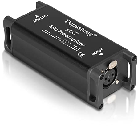 Depusheng MX2 Mikrofon Pream Mic Booster Vorverstärker für dynamische und Ribbon Mikrofone