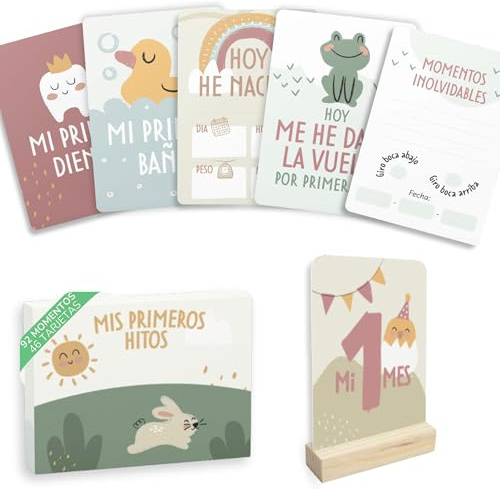HUBORNS – Tarjetas Cumple Mes Bebé de Mis Primeras Veces