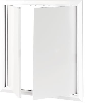 AIROPE Trappe de Visite 300x300 mm en ABS Plastique,Portes à Double Ouverture, Panneaux d'Accès pour Compteur d'Eau, Plafond, Baignoire, Boîtes à Fusibles, Dissimule Fils