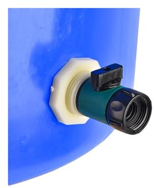 Accessoires Pour Tonneaux De Pluie 3/4 Inch Rain Barrel Bulkhead Fitting Kit PVC Rain Barrel Valve with Hose AdapterRain Barrel Kit for Aquariums Water Tanks Pools Montage Du Collecteur De Pluie(Color