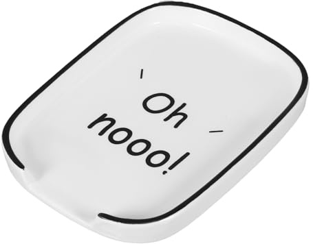 TOPBATHY Reposacucharas Cerámico Blanco Soporte para Cucharas con Diseño Compacto Utensilios De Cocina Prácticos para Encimeras y Menaje Diario