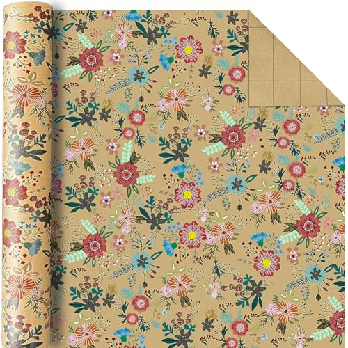 Gift Wrapping Paper, Birthday Wrapping Paper Roll Eco Friendly Recyclable Premium Gift Wrap Perfect for Birthday, Christmas, Party or Wedding Gift