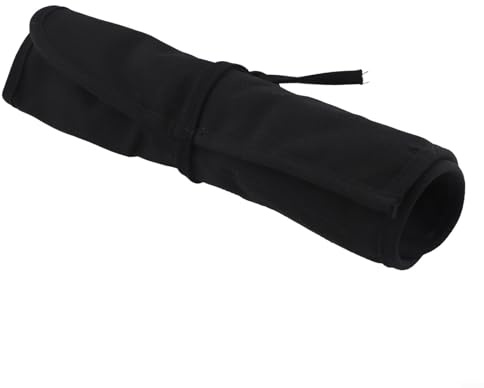 Sac de rangement en toile multi-fentes pour pinceaux et petits outils artistiques, construction pour un usage quotidien et pratique en voyage (noir)