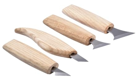 HOMOBABE Scalpello per Intaglio del Legno in Acciaio Cromo-vanadio Punte da Taglio in Metallo Lucidato e Impugnatura Confortevole per Principianti e Artisti in Laboratorio di Intaglio