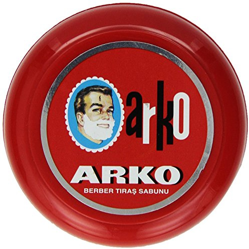 Arko - Sapone da barba con ciotola/custodia, 90 g, 2 vasche